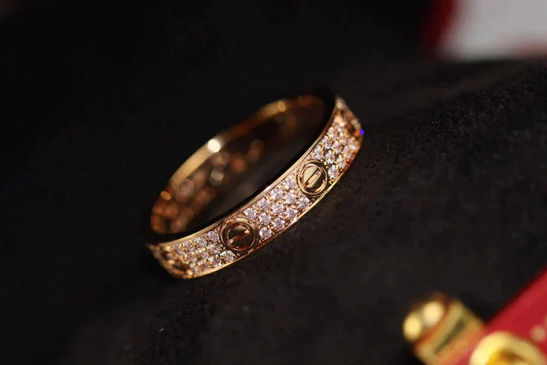 GlowLOVE RING 3.6MM DIAMOND PAVED
