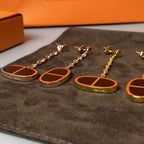 GlowCHAINE VERSO BLACK CERAMIC EARRINGS