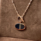 GlowCHAINE VERSO BLACK CERAMIC NECKLACE