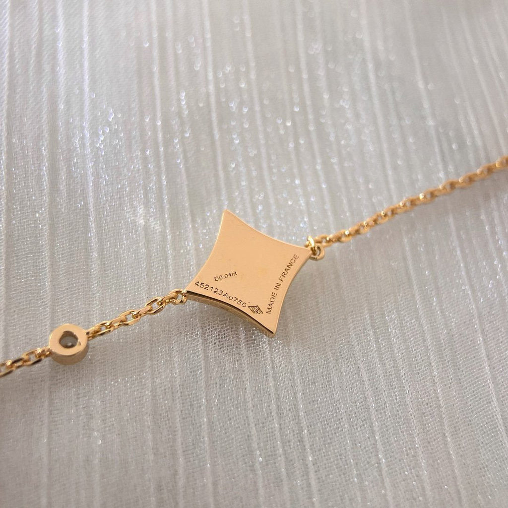 GlowCOLOR STAR CARNELIAN PINK GOLD DIAMOND BRACELET