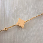 GlowCOLOR STAR CARNELIAN PINK GOLD DIAMOND BRACELET