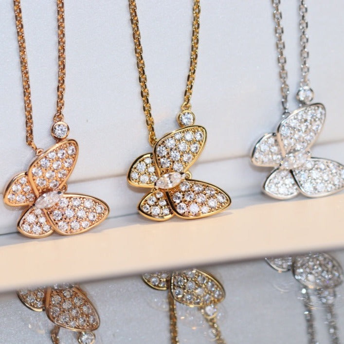 ¡®Glow¡¯BUTTERFLY DIAMOND NECKLACE