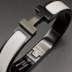 GlowH BRACELET 12MM BLACK WHITE CERAMIC