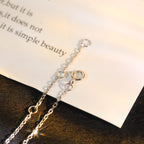 GlowSUN MOTIF PINK MOP SILVER BRACELET