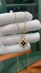 GlowSTAR PEDANT PINK GOLD DIAMOND NECKLACE