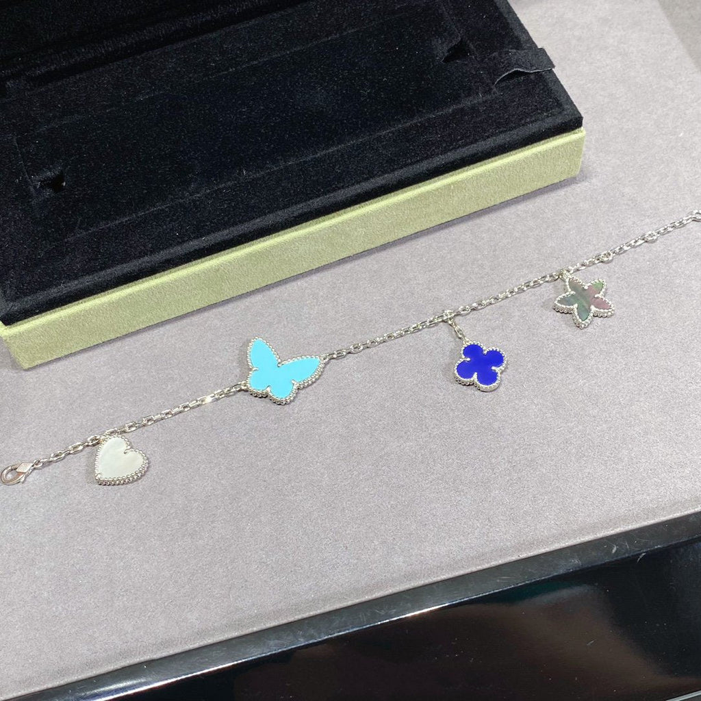 ¡®Glow¡¯LUCKY SPRING SILVER BRACELET 4 MOTIF