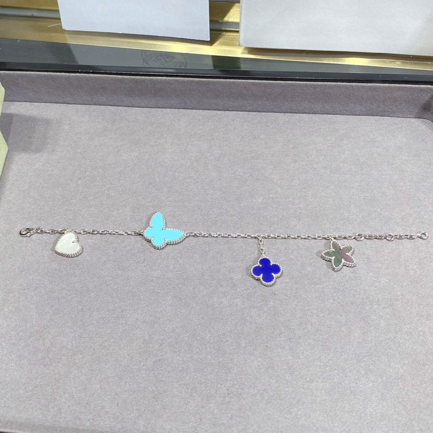 ¡®Glow¡¯LUCKY SPRING SILVER BRACELET 4 MOTIF