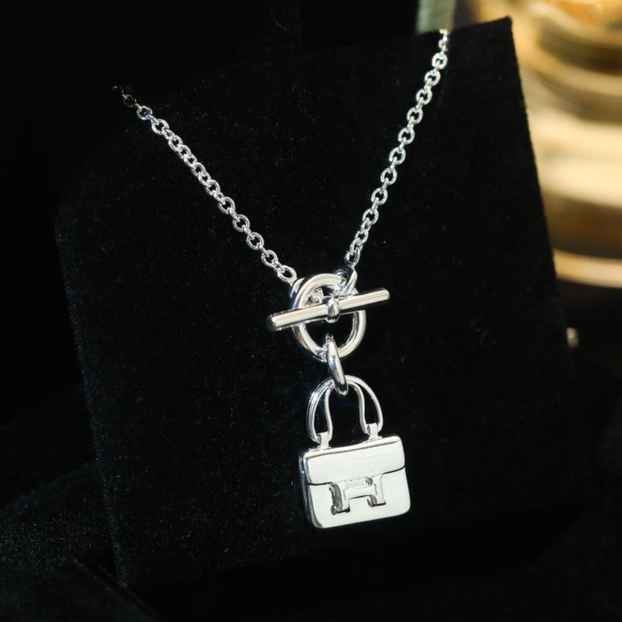 GlowPOP H PEDANT SILVER NECKLACE