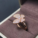 ¡®Glow¡¯BUTTERFLY PINK GOLD DIAMOND RING