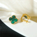 ¡®Glow¡¯CLOVER MEDIUM 1 MOTIFS MALACHITE  EARRINGS