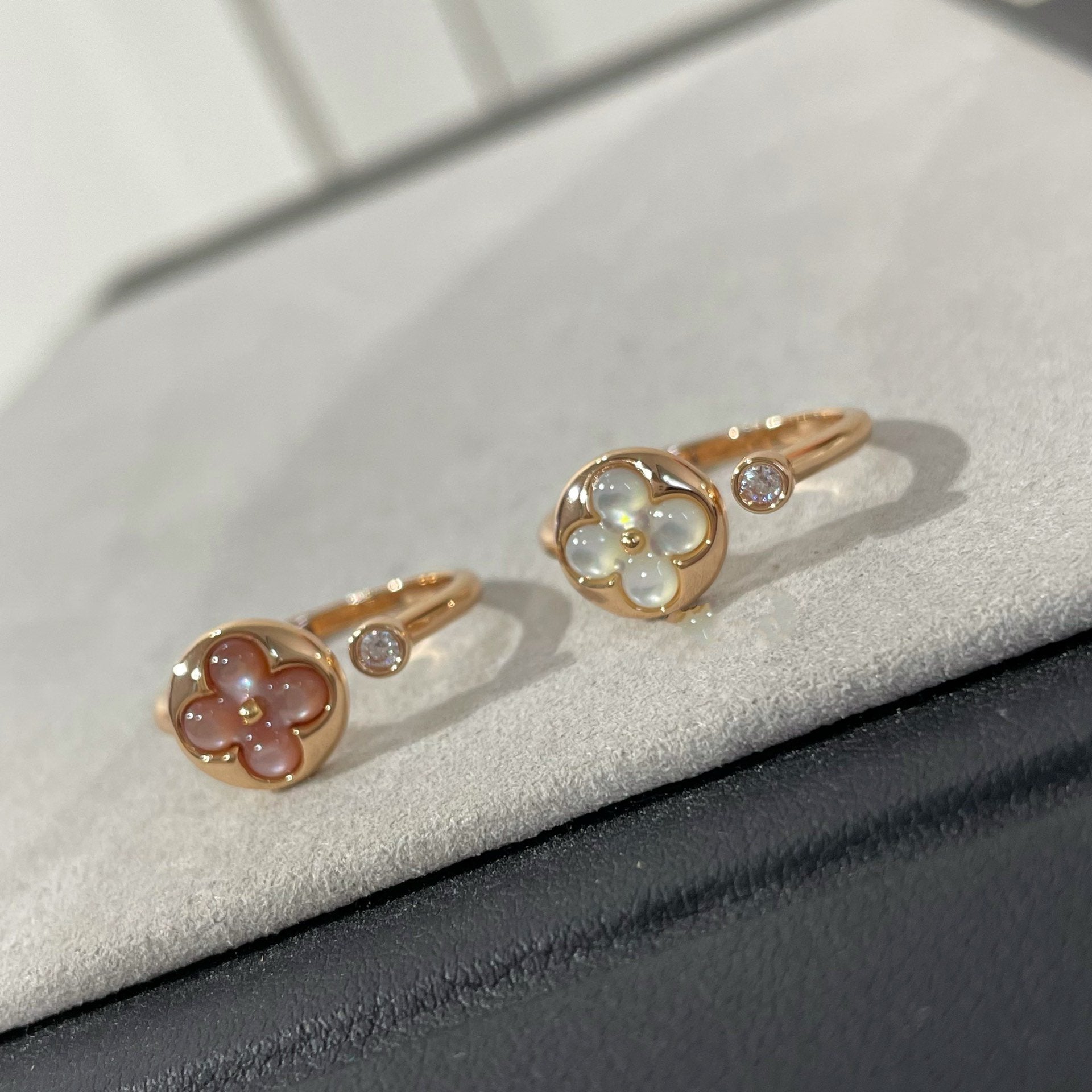 GlowSUN 1 DIAMOND PINK MOP RING