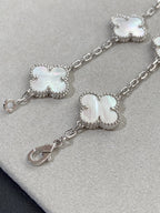 [Glow Jewelry]CLOVER WHITE PEARL MOP 5 MOTIF BRACELET COLLECTION