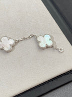 [Glow]New CLOVER WHITE PEARL MOP 5 MOTIF BRACELET COLLECTION