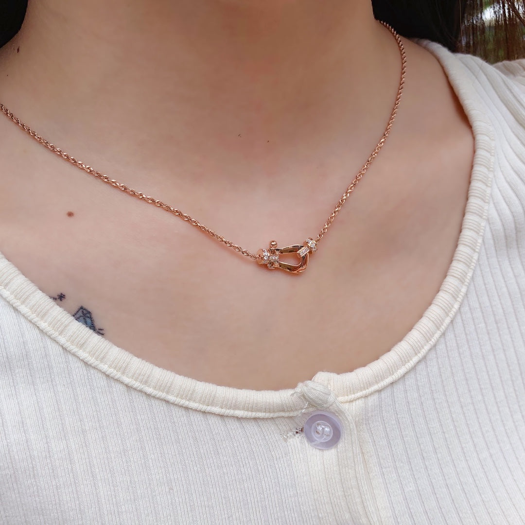GlowFORCE 10 PINK GOLD DIAMOND NECKLACE