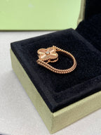 ¡®Glow¡¯CLOVER RIVERSIBLE ROSE GOLD RING