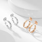 GlowBEE LOVE DIAMOND HOOP EARRINGS