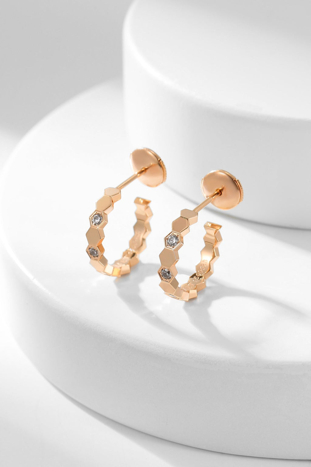 GlowBEE LOVE DIAMOND HOOP EARRINGS