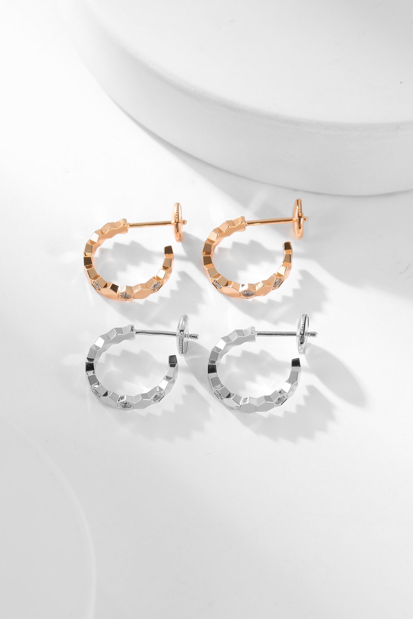 GlowBEE LOVE DIAMOND HOOP EARRINGS