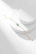 ¡®Glow¡¯CLOVER BRACELET MALACHITE 1 MOTIF
