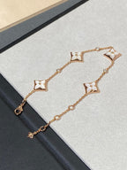 GlowSTAR 4 MOTIF MOP DIAMOND PINK GOLD BRACELET