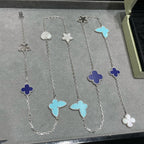 ¡®Glow¡¯LUCKY CLOVER SILVER 11 MOTIF NECKLACE