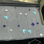 ¡®Glow¡¯LUCKY CLOVER SILVER 11 MOTIF NECKLACE