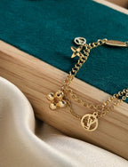 GlowBLOOMING PINK GOLD MOP BRACELET