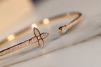GlowIDYLLE GOLD OPEN BRACELET DIAMOND PAVED