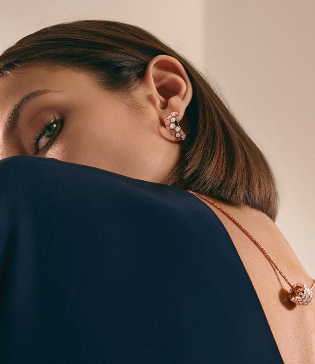 GlowBEE LOVE DIAMOND HOOP EARRINGS