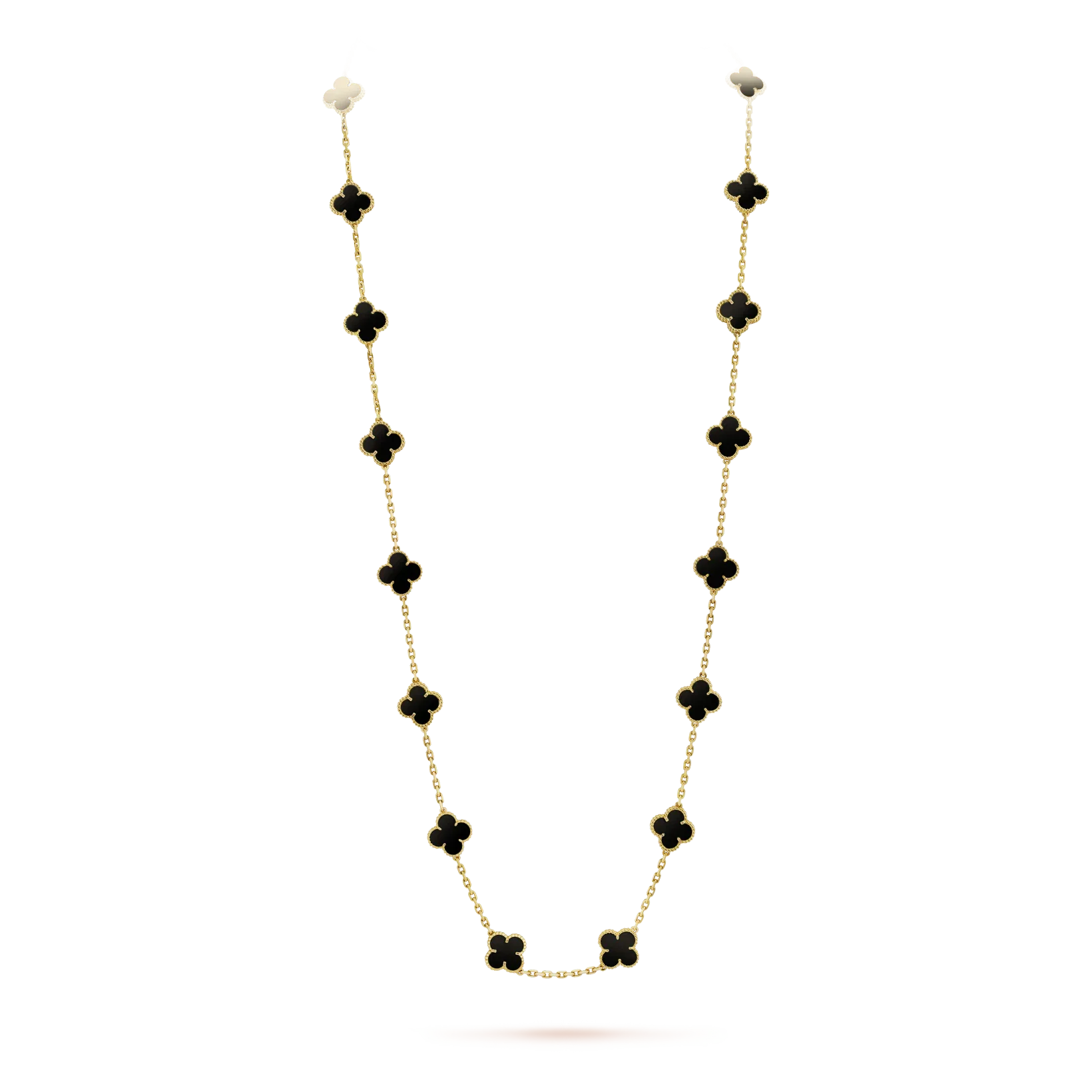 ¡®Glow¡¯CLOVER 20 MOTIFS ONYX NECKLACE