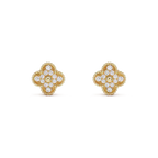 ¡®Glow¡¯CLOVER MEDIUM 1 MOTIFS FUll DIAMOND EARRINGS