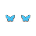 ¡®Glow¡¯BUTTERFLY TURQUOISE EARRINGS SILVER