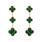¡®Glow¡¯CLOVER MALACHITE 3 MOTIFS GOLD