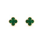 ¡®Glow¡¯CLOVER MEDIUM 1 MOTIFS MALACHITE  EARRINGS