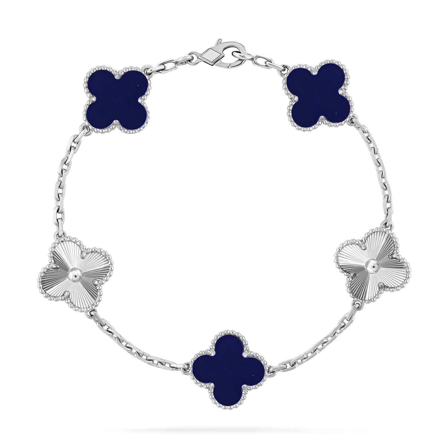 [Glow Jewelry]CLOVER 5 MOTIF LAPIS LAZULI BRACELET COLLECTION