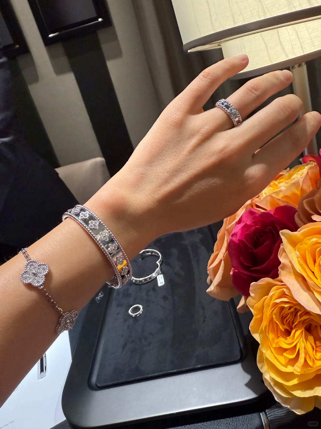 ¡®Glow¡¯CLOVER BRACELET 8MM DIAMONDS