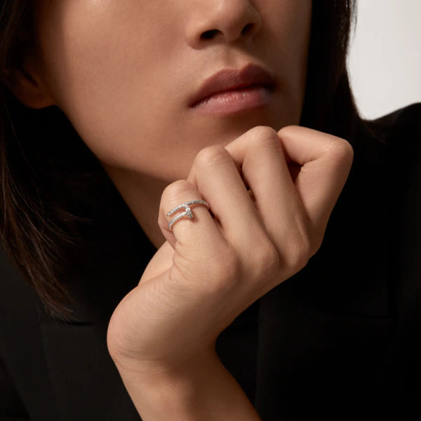 GlowJUSTE RING 1.8MM SILVER DIAMONDS