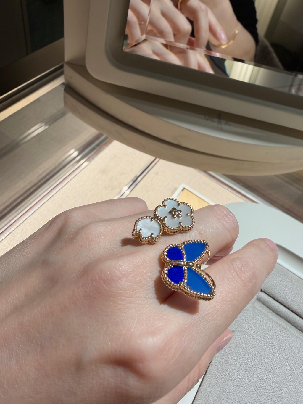 [Glow]2026 NEW MODEL SPRING LUCKY 3 MOTIF GOLD RING