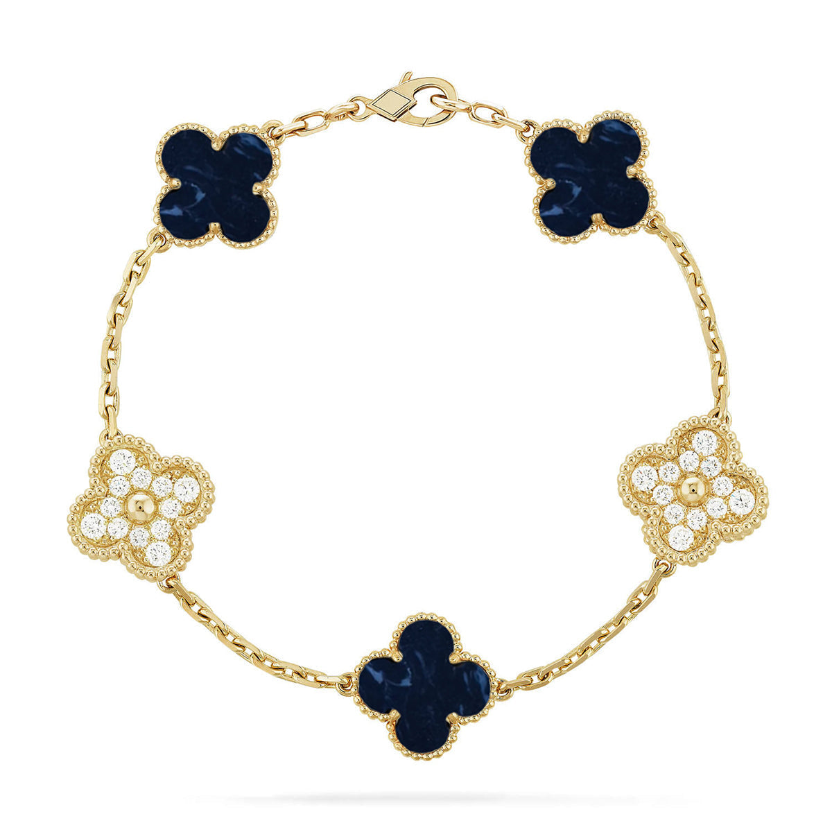 [Glow]New CLOVER 5 MOTIF PIETERSITE BRACELET COLLECTION