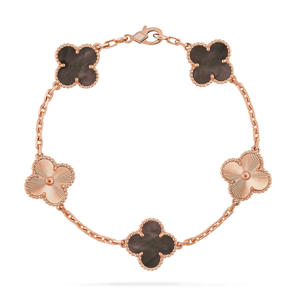 [Glow]New  CLOVER 5 MOTIF GRAY MOP BRACELET COLLECTION