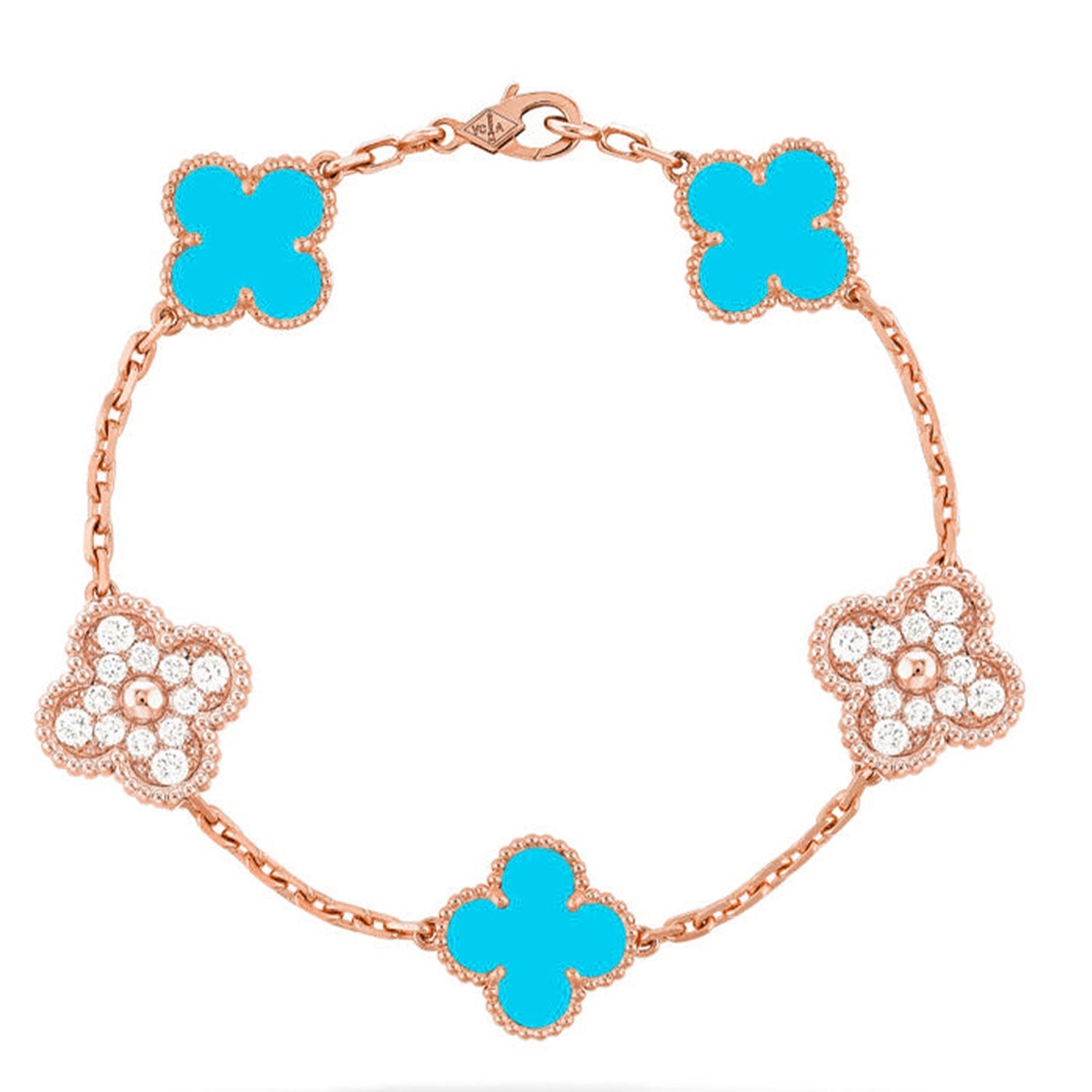 [Glow]New  CLOVER 5 MOTIF TURQUOISE BRACELET COLLECTION