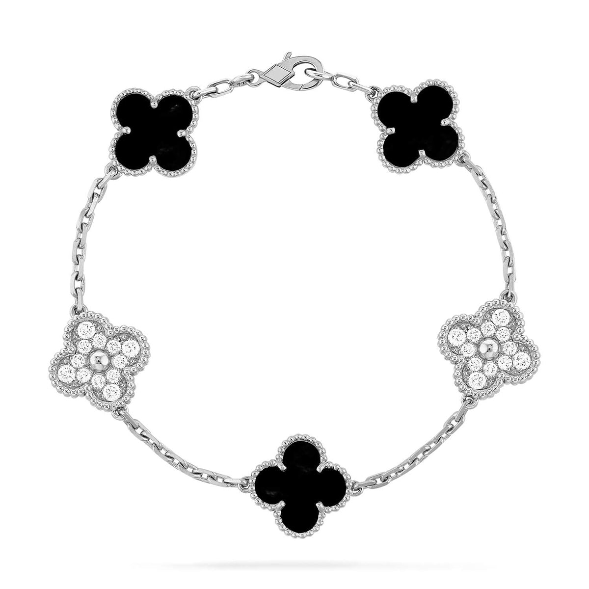 [Glow]New  CLOVER 5 MOTIF ONYXS BRACELET COLLECTION