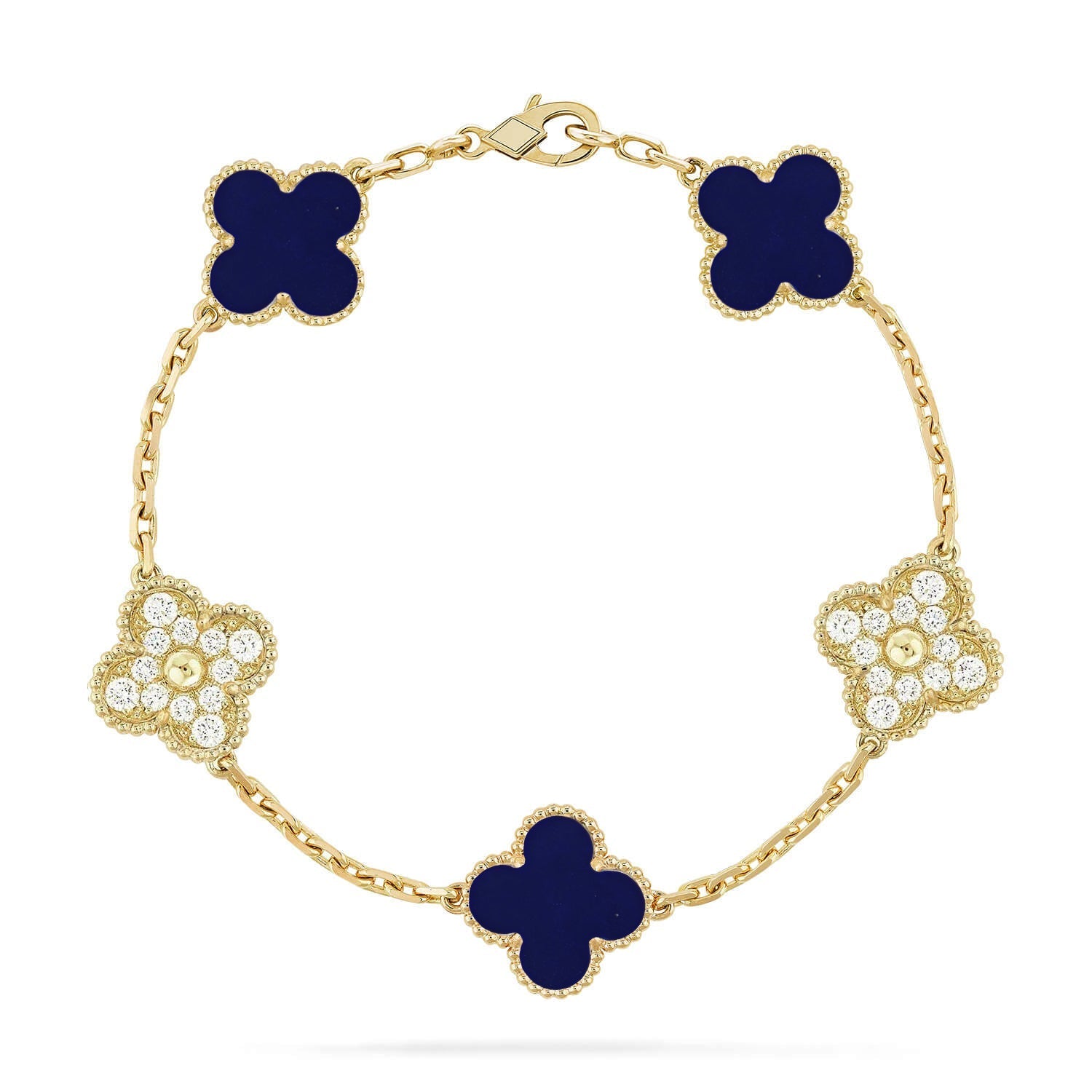 [Glow]New CLOVER 5 MOTIF LAPIS LAZULI BRACELET COLLECTION