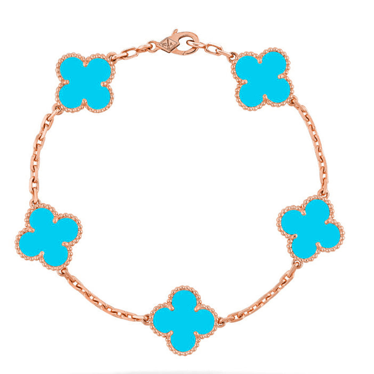 [Glow]New  CLOVER 5 MOTIF TURQUOISE BRACELET COLLECTION