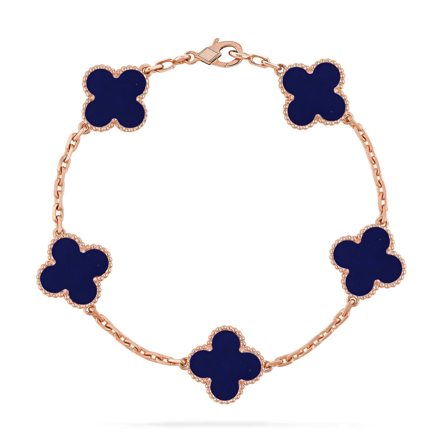 [Glow Jewelry]CLOVER 5 MOTIF LAPIS LAZULI BRACELET COLLECTION