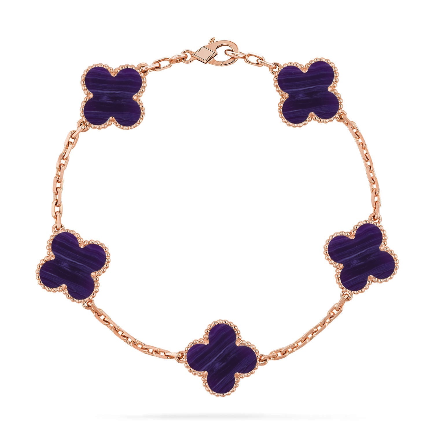[Glow]New CLOVER 5 MOTIF PURPLE STRIPES BRACELET COLLECTION