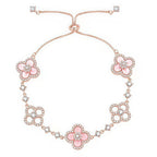 GlowCLOVER 5 MOTIF PINK BLUE RED WHITE BRACELET
