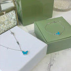 ¡®Glow¡¯BUTTERFLY TURQUOISE BUTTERFLY BRACELET SILVER