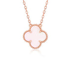 ¡®Glow¡¯CLOVER 15MM PINK MOTHER-OF-PEARL SINGLE FLOWER NECKLACE