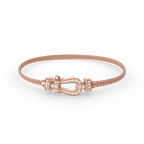 GlowFORCE SMALL HORSESHOE  DIAMOND CHAIN ROPE BRACELET